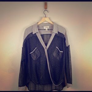 Joseph Ribkoff crossover v neck long sleeve top